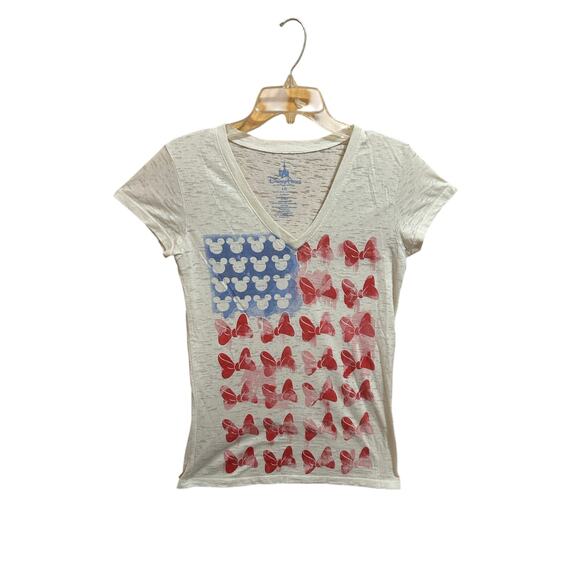 Authentic Origional Disney Parks Patriotic T-shirt Women’s Size Large - Picture 1 of 3